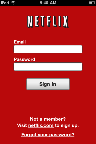 Netflix on the iPhone