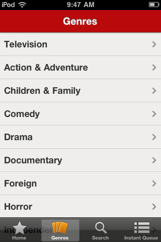 Netflix on the iPhone