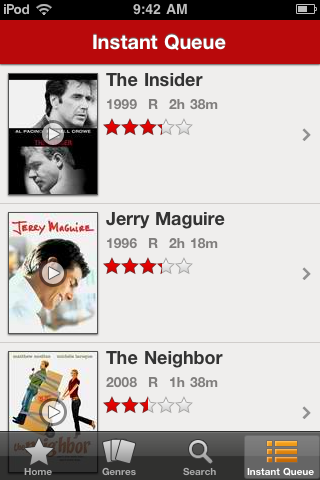 Netflix on the iPhone